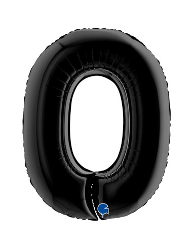 Balão FOIL N°0 Preto 102cm