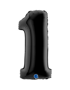 Balão FOIL N°1 Preto 102cm
