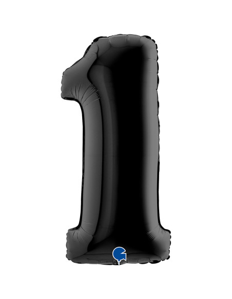 Balão FOIL N°1 Preto 102cm