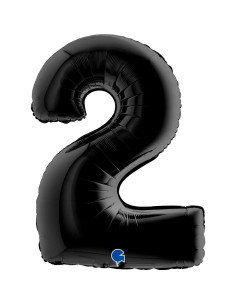 Balão FOIL N°2 Preto 102cm