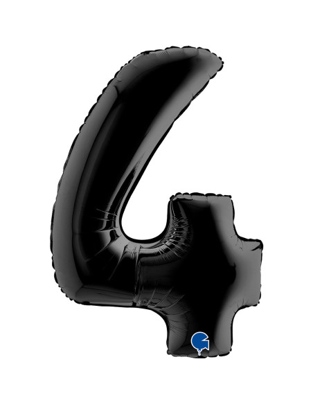 Balão FOIL N°4 Preto 102cm
