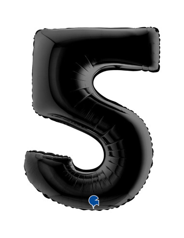 Balão FOIL N°5 Preto 102cm