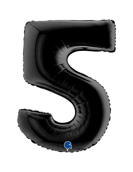 Balão FOIL N°5 Preto 102cm
