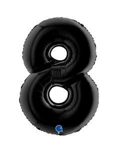 Balão FOIL N°8 Preto 102cm