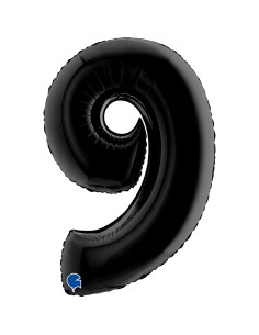 Balão FOIL N°9 Preto 102cm