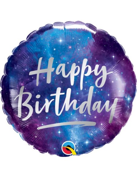 Balão FOIL HAPPY BIRTHDAY REDONDO SPACE 46cm