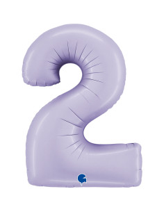 Balão FOIL N°2 Lilás 102cm