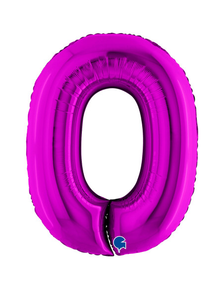 Balão FOIL N°0 Roxo 102cm