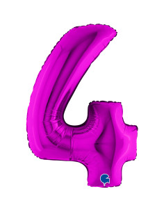 Balão FOIL N°4 Roxo 102cm