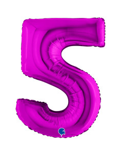 Balão FOIL N°5 Roxo 102cm