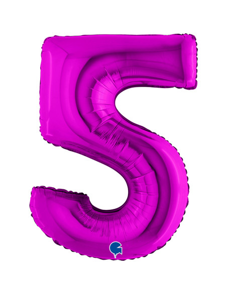 Balão FOIL N°5 Roxo 102cm