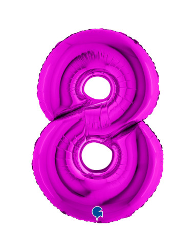 Balão FOIL N°8 Roxo 102cm