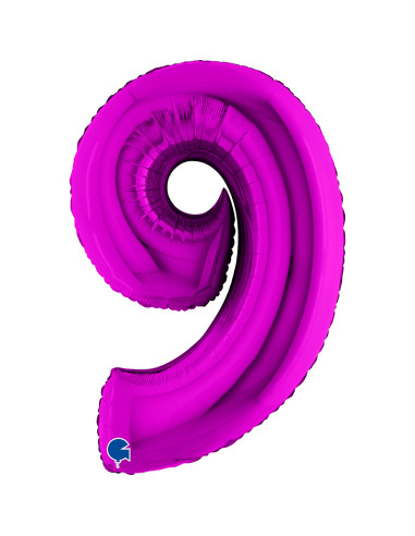 Balão FOIL N°9 Roxo 102cm