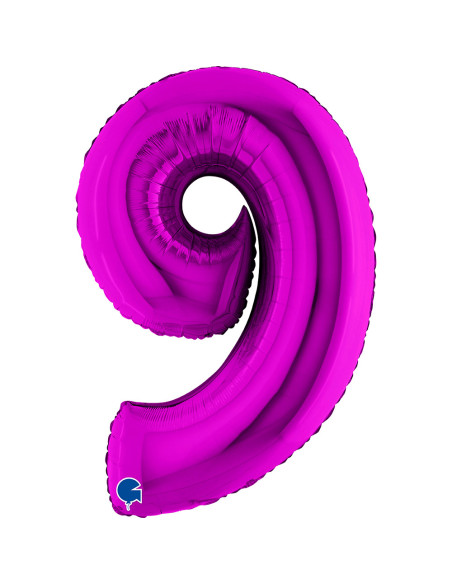 Balão FOIL N°9 Roxo 102cm
