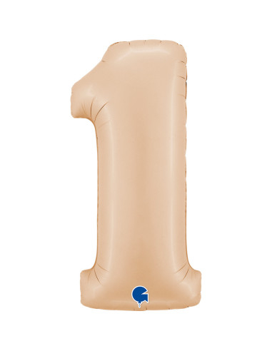 Balão FOIL N°1 Satin Nude 102cm