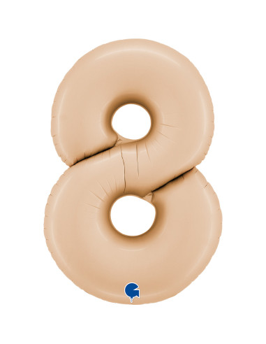 Balão FOIL N°8 Satin Nude 102cm