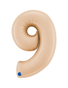 Balão FOIL N°9 Satin Nude 102cm