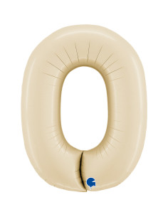 Balão FOIL N°0 Satin Cream 102cm