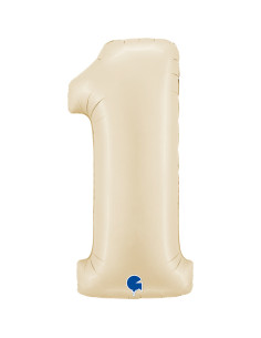 Balão FOIL N°1 Satin Cream 102cm