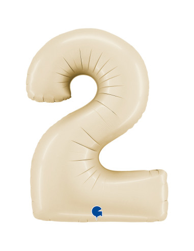 Balão FOIL N° 2 Satin Cream 102cm