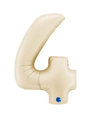 Balão FOIL N° 4 Satin Cream 102cm