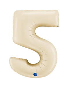 Balão FOIL N° 5  Satin Cream 102cm