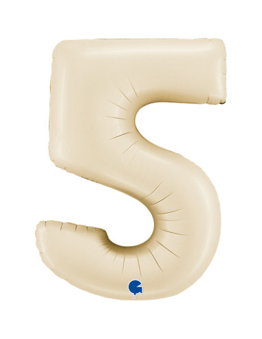Balão FOIL N° 5  Satin Cream 102cm
