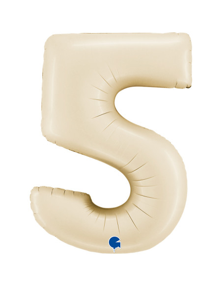 Balão FOIL N° 5  Satin Cream 102cm