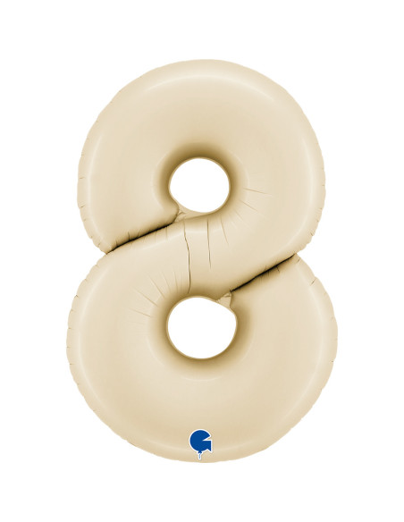 Balão FOIL N° 8 Satin Cream 102cm