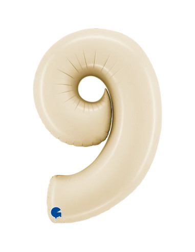Balão FOIL N° 9 Satin Cream 102cm