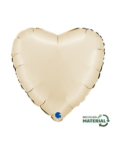 Balão FOIL Coração Satin Cream 46cm