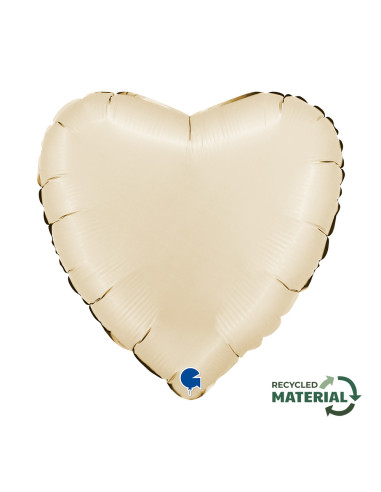 Balão FOIL Coração Satin Cream 46cm