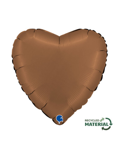 Balão FOIL Coração Satin Chocolate 46cm