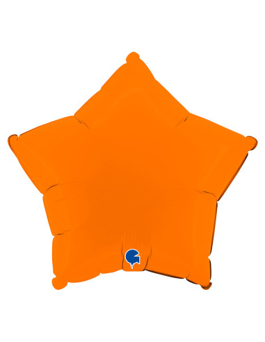 Balão FOIL Estela Laranja Matte 46cm
