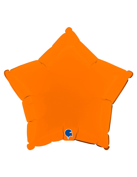 Balão FOIL Estela Laranja Matte 46cm