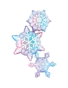 Balão FOIL Flocos de Neve 127cm