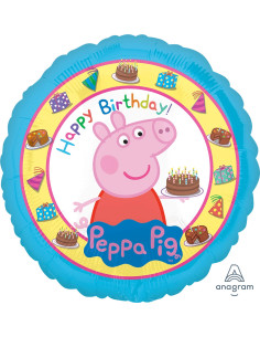 Balão FOIL Peppa Pig Happy Birthday