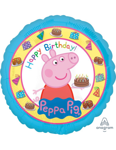 Balão FOIL Peppa Pig Happy Birthday
