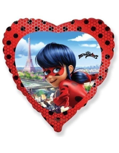 Balão Coração LadyBug