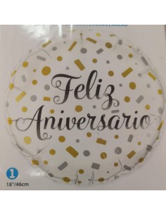 Balão FOIL FELIZ ANIVERSARIO 46cm