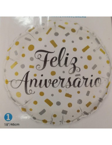 Balão FOIL FELIZ ANIVERSARIO 46cm