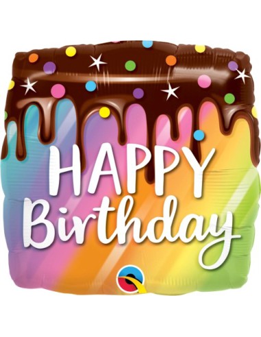 Balão FOIL HAPPY BIRTHDAY BOLO 46cm