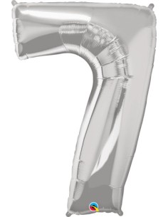 Balão FOIL N° 7 SILVER 86cm
