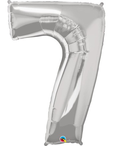 Balão FOIL N° 7 SILVER 86cm